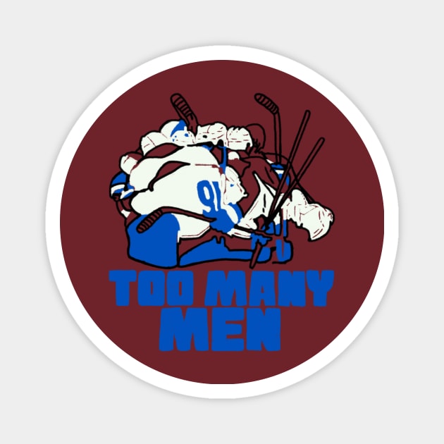 Colorado Avalanche Too Many Men Magnet by Mavioso Pattern